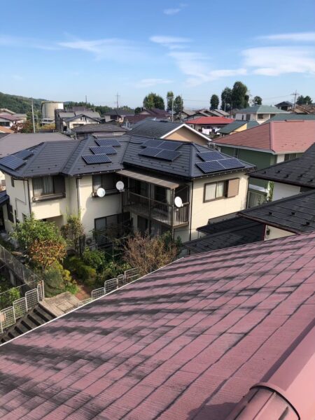川越市にて屋根修理〈スーパーガルテクトへのカバー工法〉の施工前写真